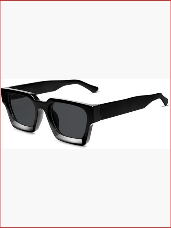 Thick Square Sunglasses Retro Chunky Rectangle UV400 Protection main image 7